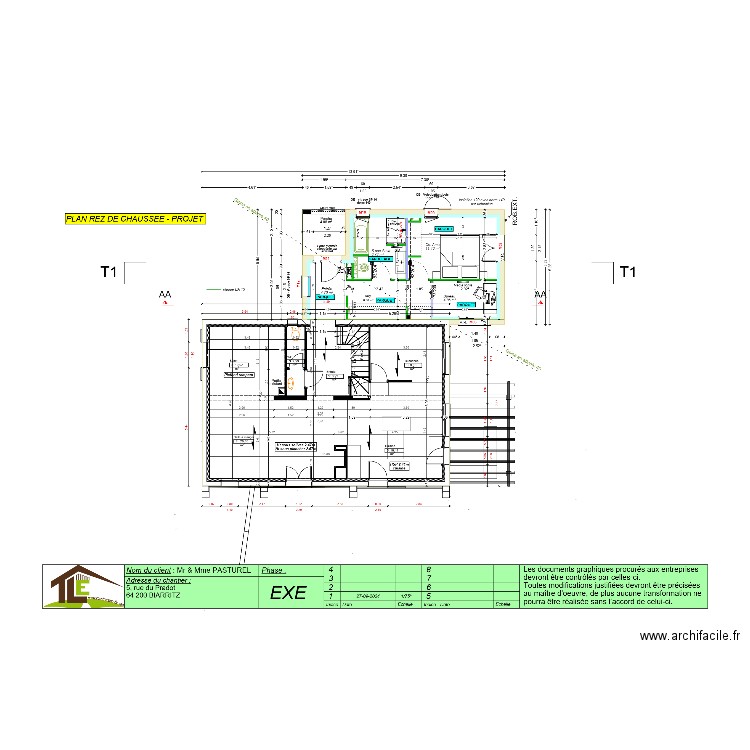 PLAN ELEC RDC PASTUREL. Plan de 0 pièce et 0 m2