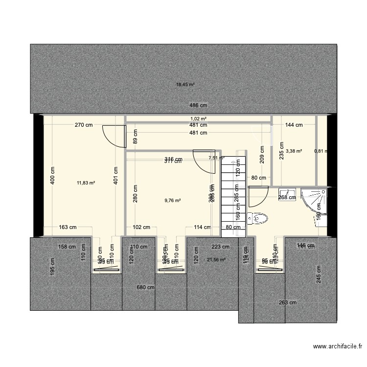 mon rêve 4. Plan de 8 pièces et 74 m2