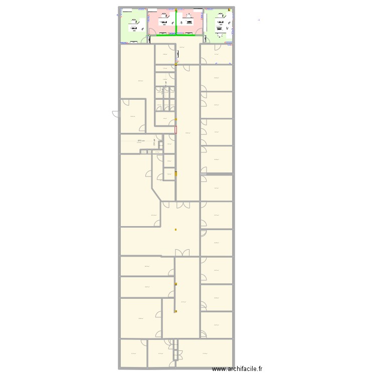 DR Etage Bat A V7d. Plan de 48 pièces et 674 m2