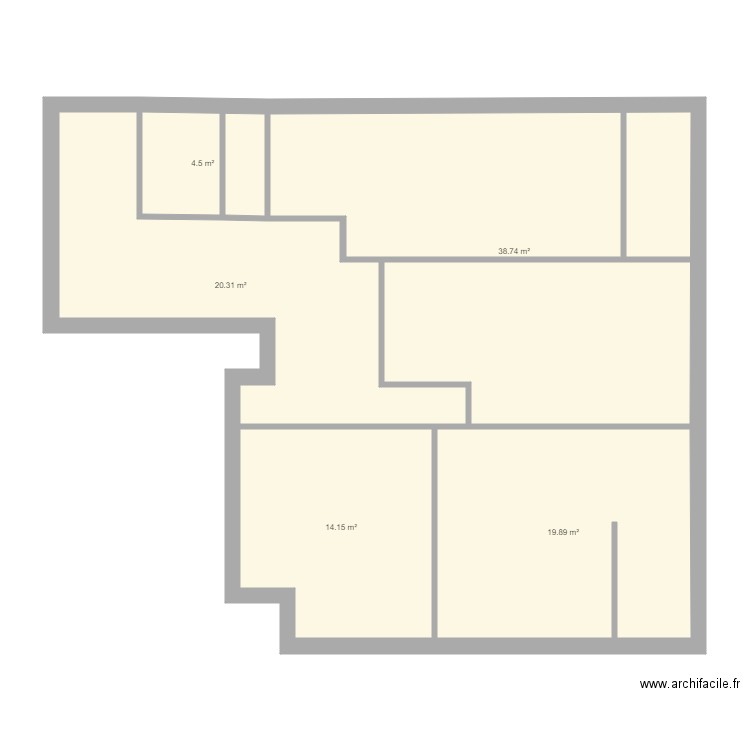 MAISON F3. Plan de 5 pièces et 98 m2