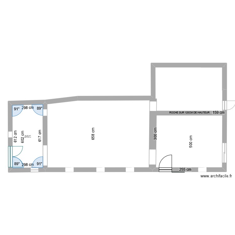 GRANGE ETAT BRUT. Plan de 3 pièces et 230 m2