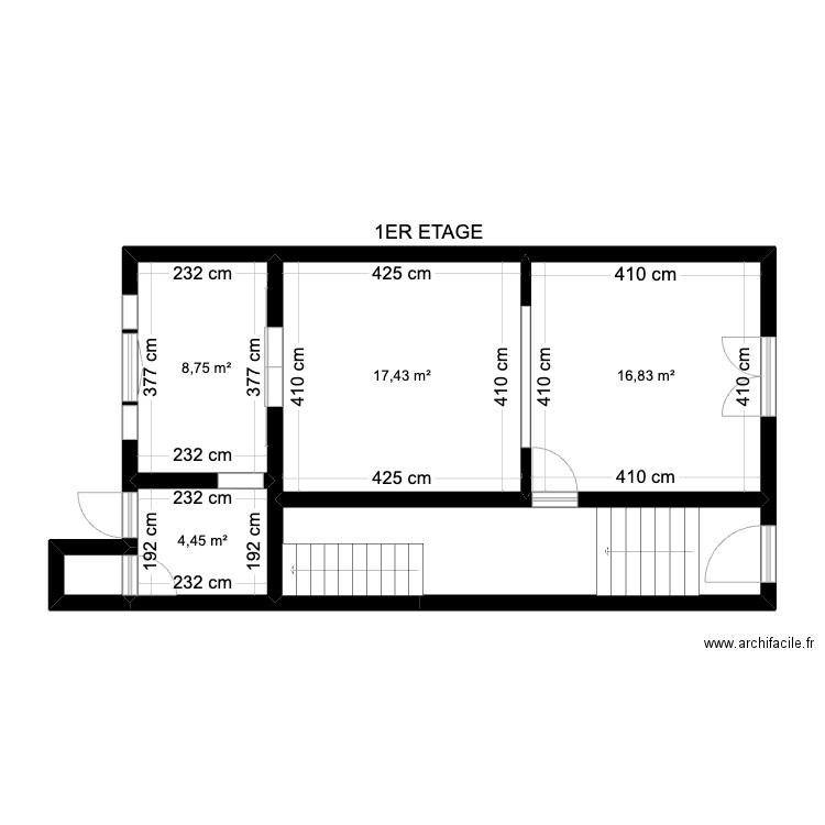 PLAN ALEX 1ER.. Plan de 6 pièces et 62 m2