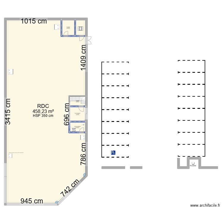 cuir center. Plan de 5 pièces et 483 m2