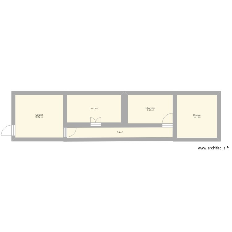 MAISON DE LOUIS. Plan de 5 pièces et 45 m2