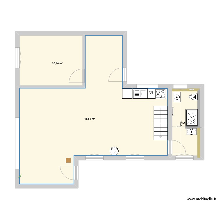 Chalet_agencement_2. Plan de 5 pièces et 126 m2