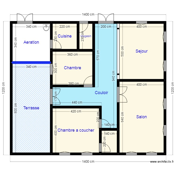 Plan 14X12 Cliente 33 35 72 08. Plan de 10 pièces et 147 m2