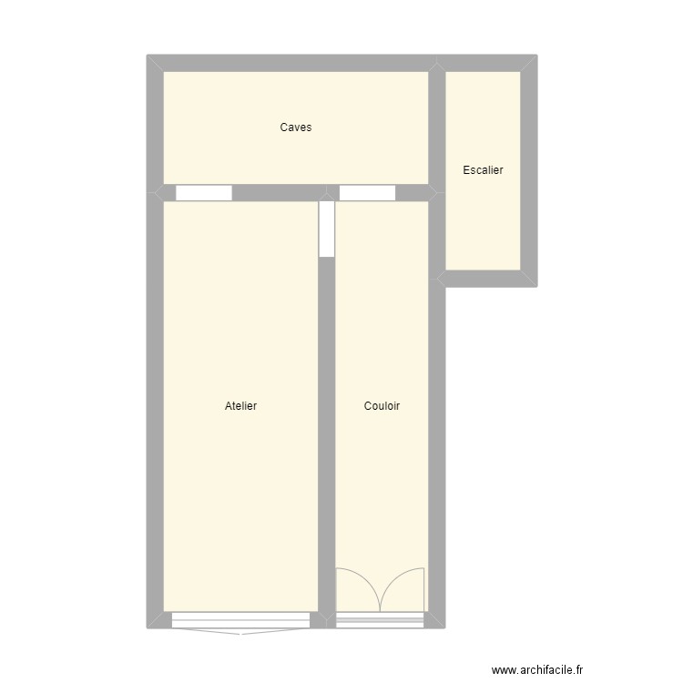 st ambroix. Plan de 4 pièces et 38 m2