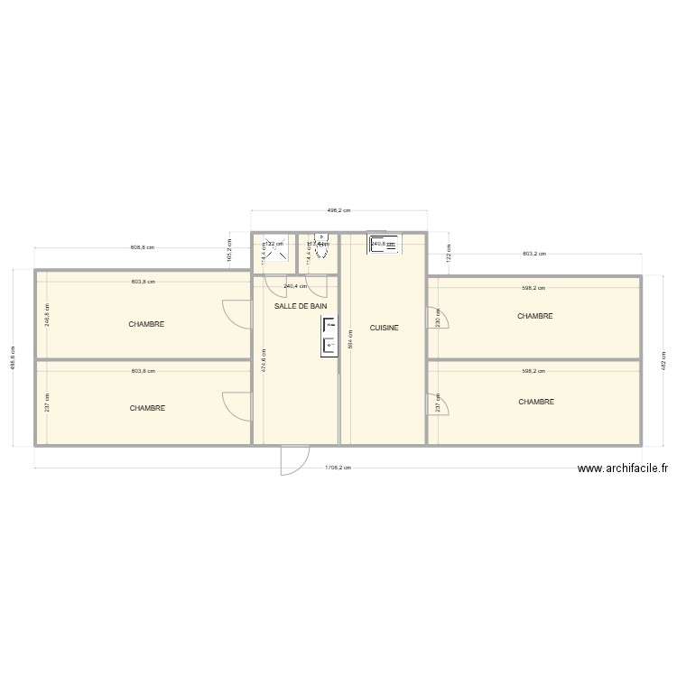 CHAZAY D'AZERGUES. Plan de 8 pièces et 86 m2