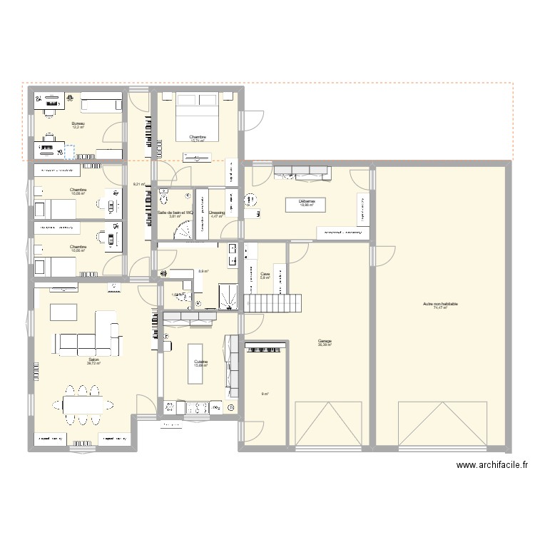 meublée 2 12 02 2025. Plan de 17 pièces et 468 m2