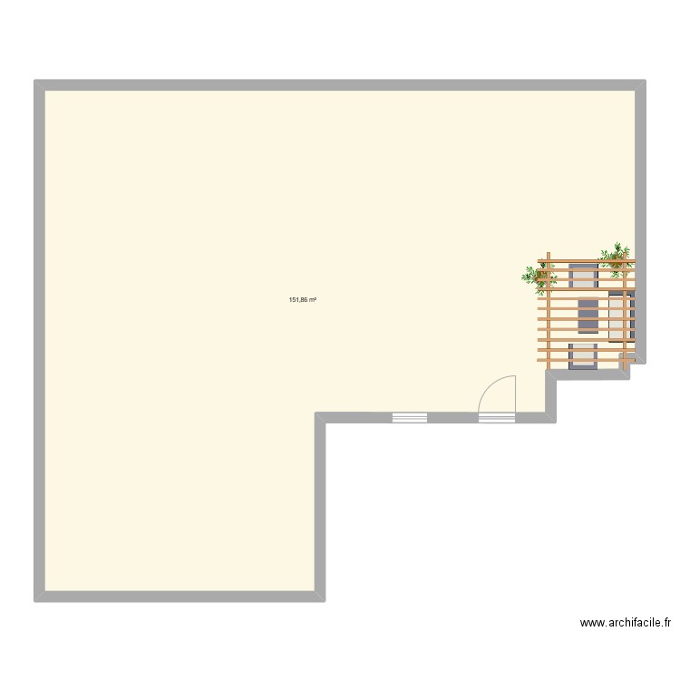 Stah. Plan de 1 pièce et 152 m2