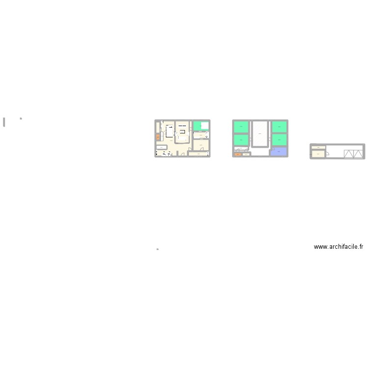 Maison. Plan de 23 pièces et 218 m2