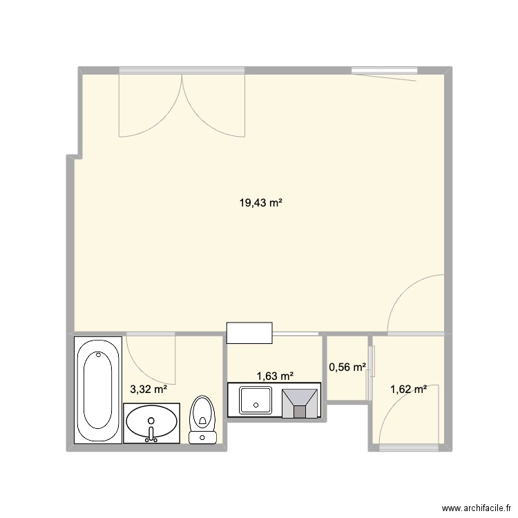 bourget. Plan de 5 pièces et 27 m2