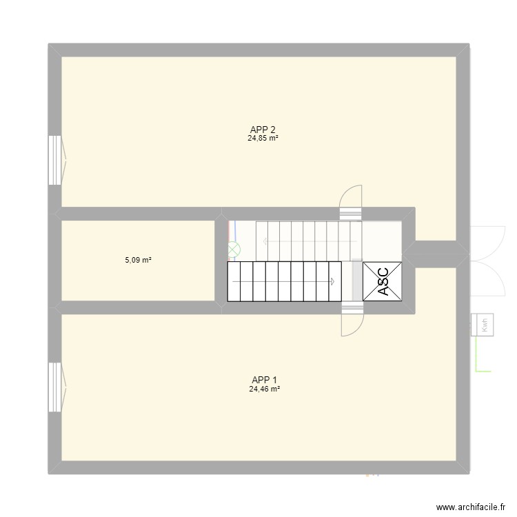 Test Appart. Plan de 19 pièces et 340 m2