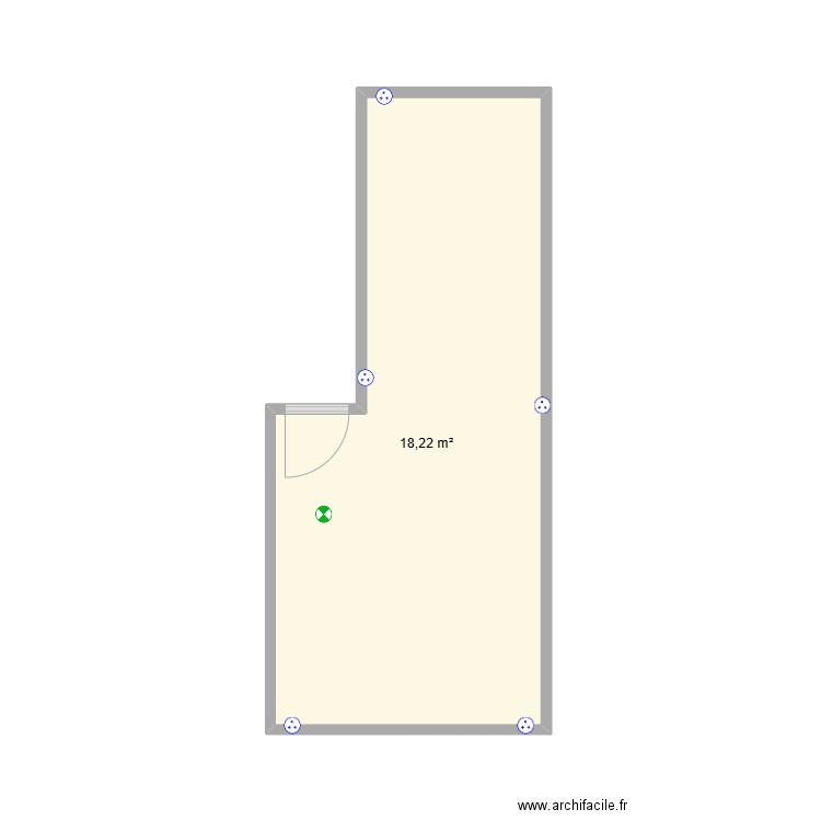 chambre louis. Plan de 1 pièce et 18 m2