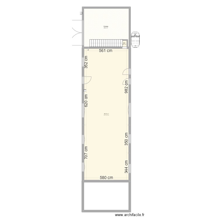 PLAN VIERGE MALAUNAY (après curage) . Plan de 8 pièces et 252 m2