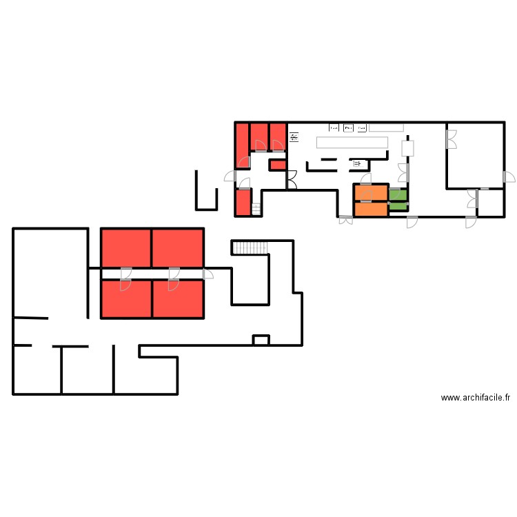 cuisine nelson mandela. Plan de 19 pièces et 329 m2