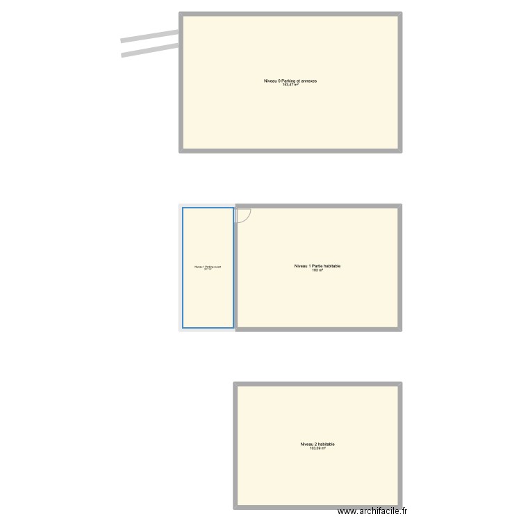 Chalet implantation. Plan de 4 pièces et 392 m2