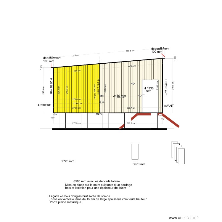 DP4 COTE GAUCHE ACTUEL.. Plan de 2 pièces et 19 m2