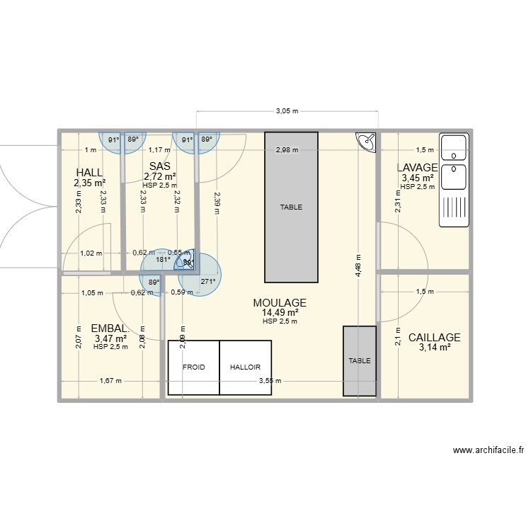 patrick AGIUS. Plan de 6 pièces et 30 m2