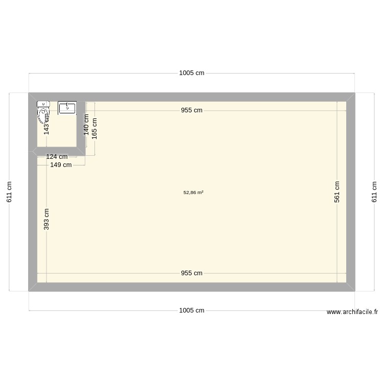 tiny house claire. Plan de 1 pièce et 53 m2