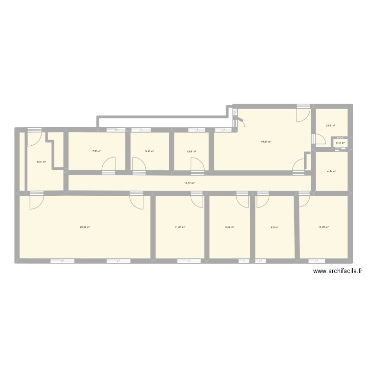 casa Salamanca. Plan de 14 pièces et 138 m2