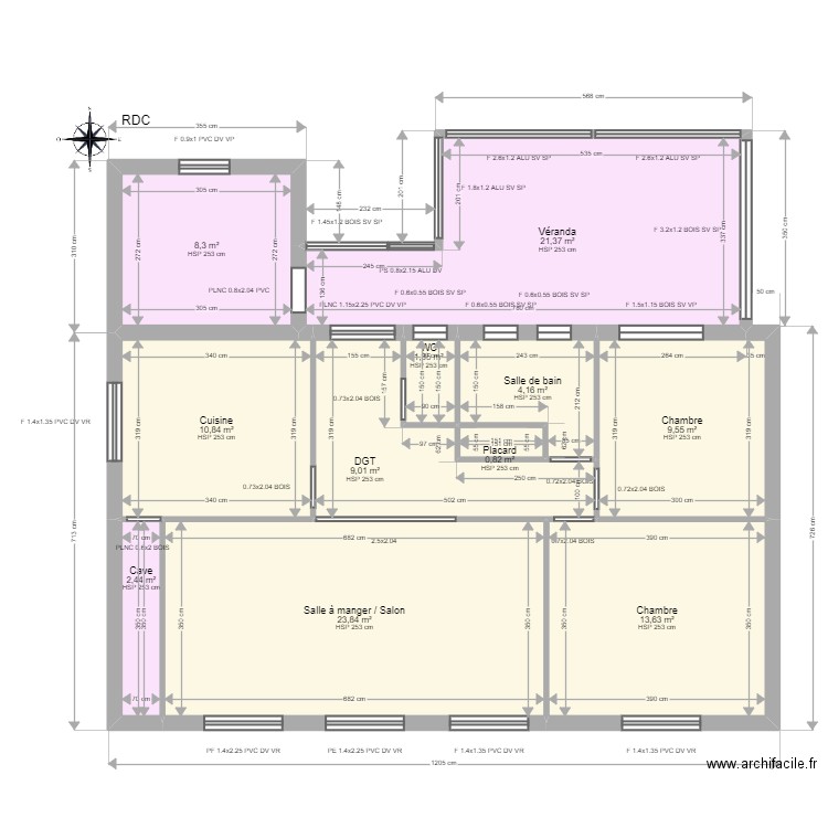 ML24012714 TAVERNIER. Plan de 11 pièces et 105 m2