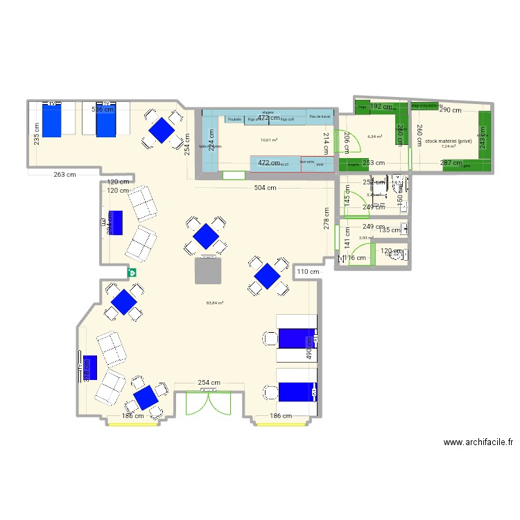 Bar Esport - V3. Plan de 8 pièces et 118 m2