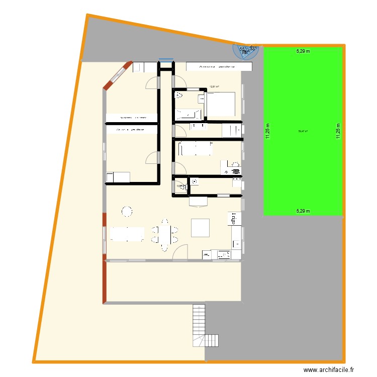 maison plateau cailloux. Plan de 14 pièces et 382 m2