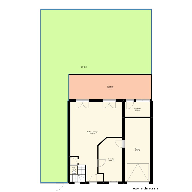 TARDIER. Plan de 17 pièces et 270 m2