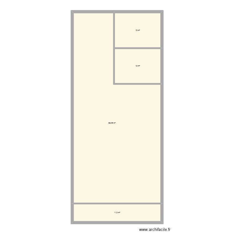 ANKORONDRANO R+1. Plan de 4 pièces et 134 m2