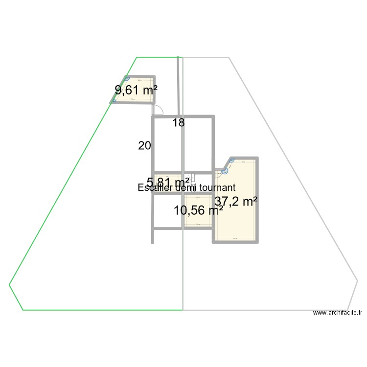 PLANV10. Plan de 4 pièces et 63 m2