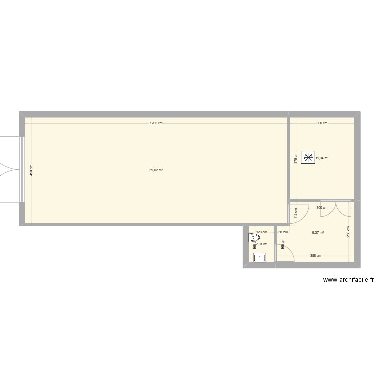 le jardin de l'abeille. Plan de 4 pièces et 82 m2