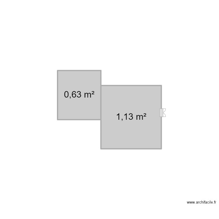 villa elatchane. Plan de 2 pièces et 2 m2