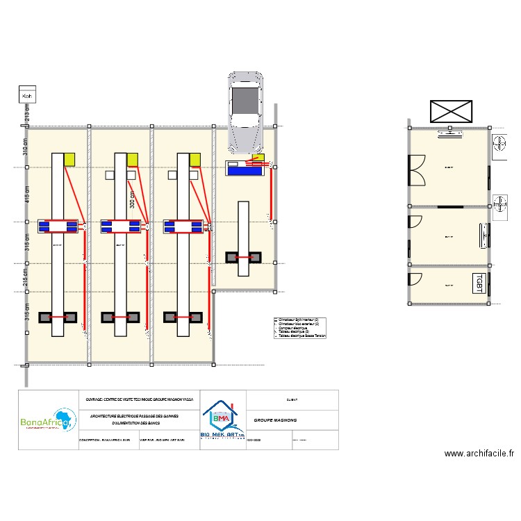 PLAN  GAINNE DES BANCS. Plan de 6 pièces et 375 m2