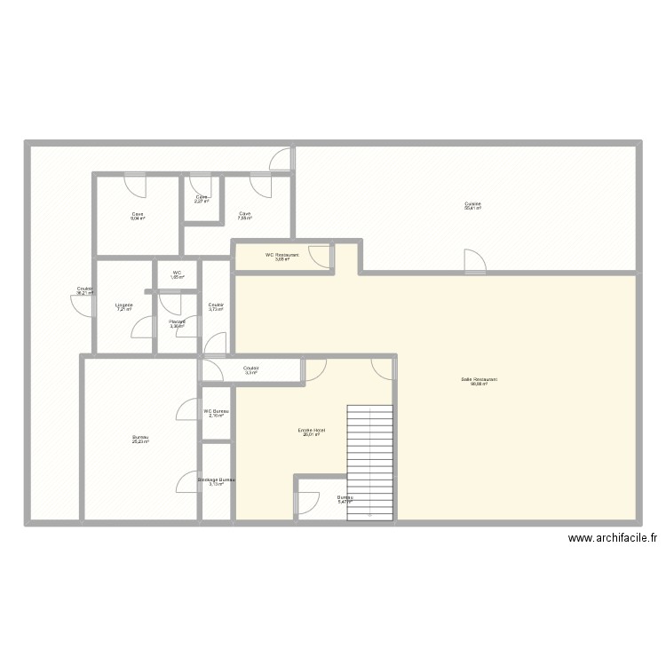 La Coupe d'or. Plan de 70 pièces et 765 m2