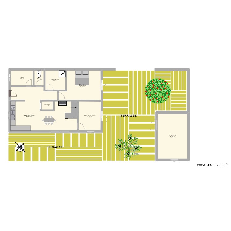 Gabrovo 2024. Plan de 8 pièces et 115 m2