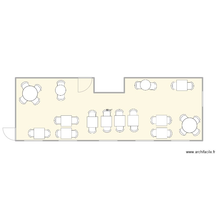 Philippe Phalsbourg. Plan de 1 pièce et 46 m2