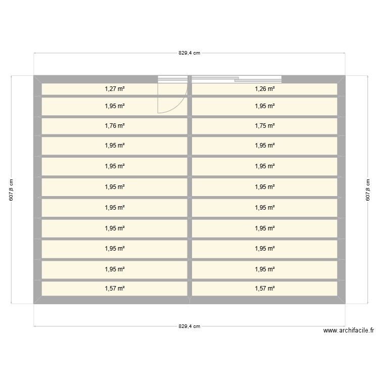 Plan SAS burlotto. Plan de 22 pièces et 40 m2