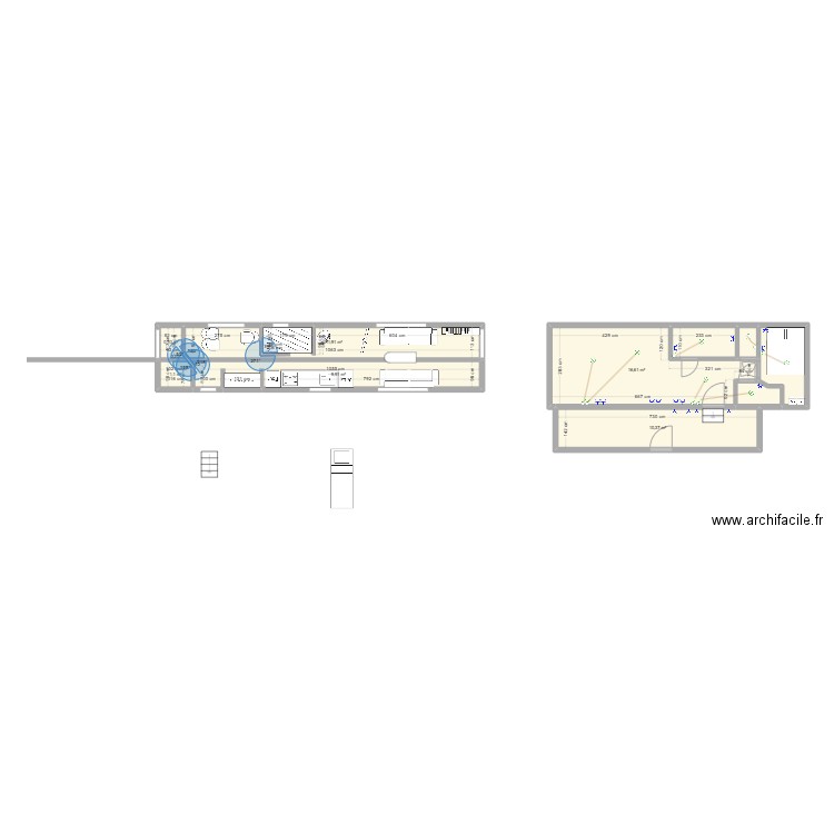 plan electrique. Plan de 10 pièces et 59 m2