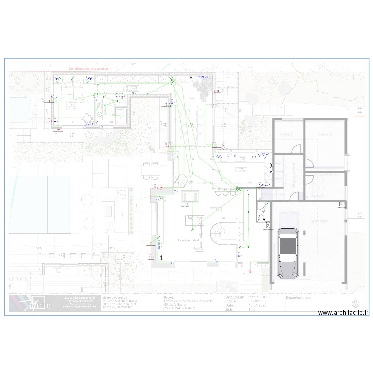 PLAN ELEC MAISON. Plan de 1 pièce et 15 m2