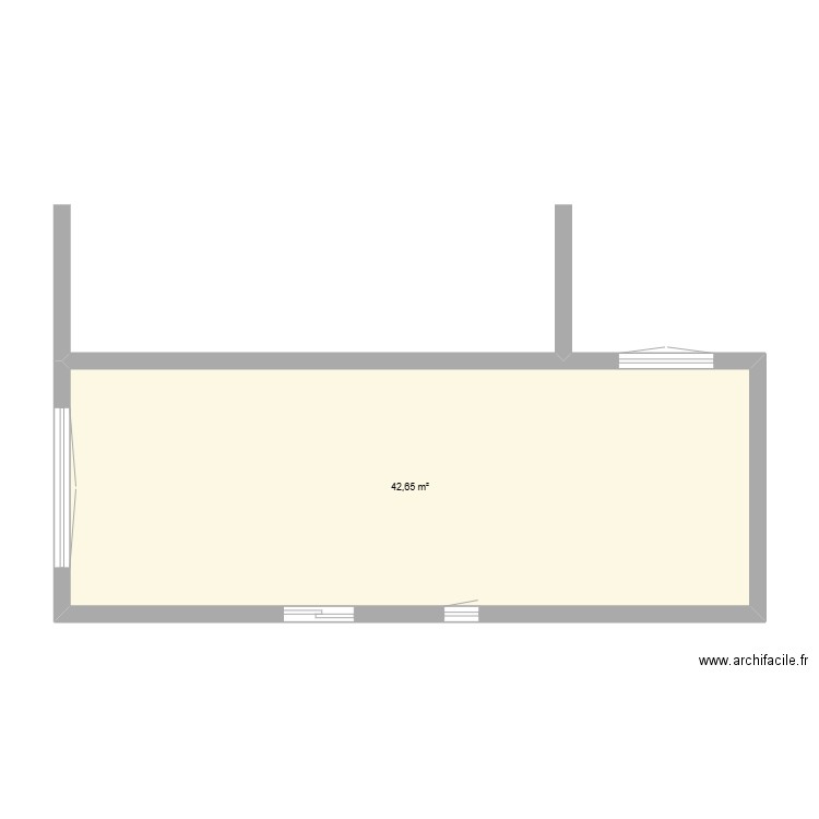 Maison_Bouc. Plan de 1 pièce et 43 m2