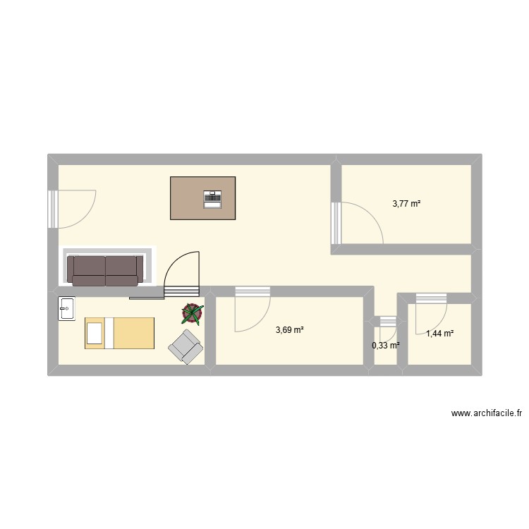 institu mz. Plan de 6 pièces et 27 m2