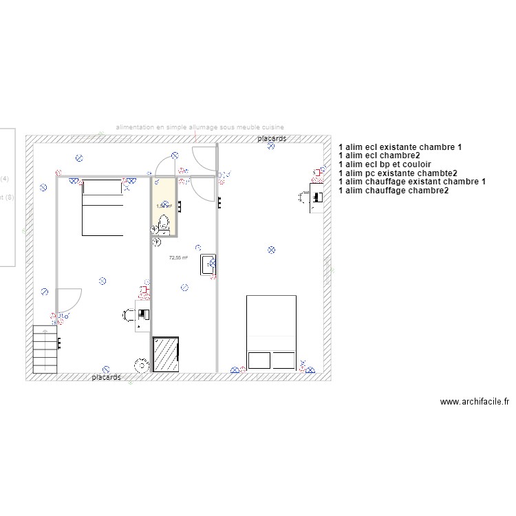 coco etage1.1. Plan de 14 pièces et 226 m2