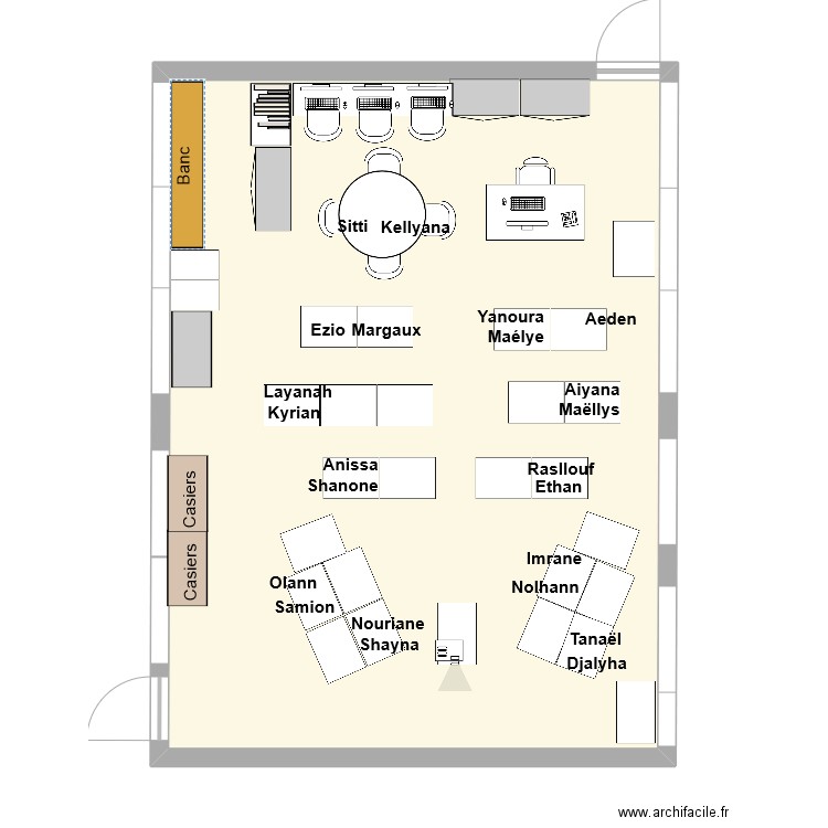 P5 - 8 GROUPEs DE 2 HOMO MATHS. Plan de 1 pièce et 65 m2