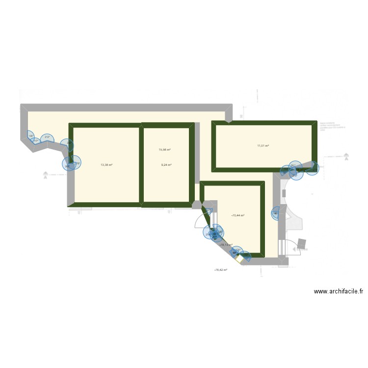 9eme. Plan de 8 pièces et 58 m2