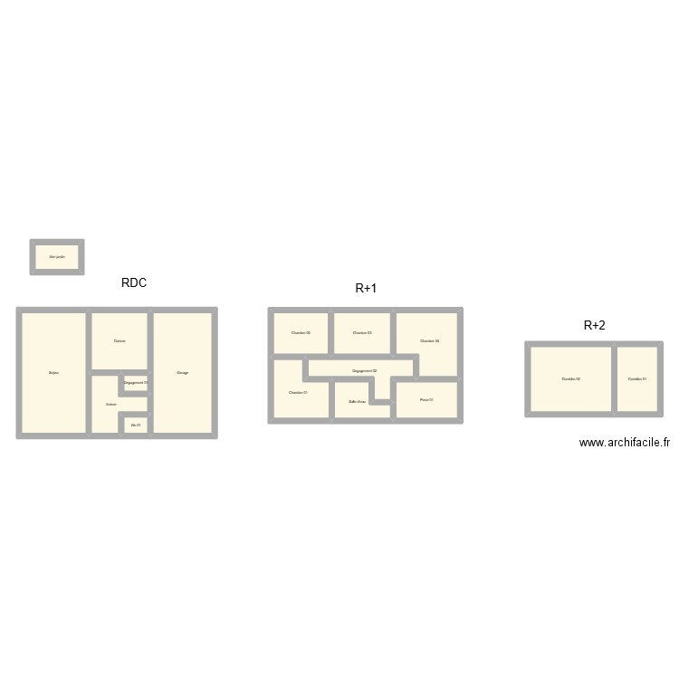 350602159. Plan de 16 pièces et 135 m2