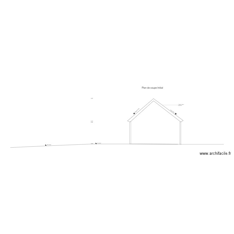 Plan de coupe initial. Plan de 0 pièce et 0 m2