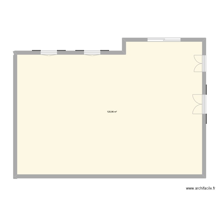 maison. Plan de 1 pièce et 121 m2