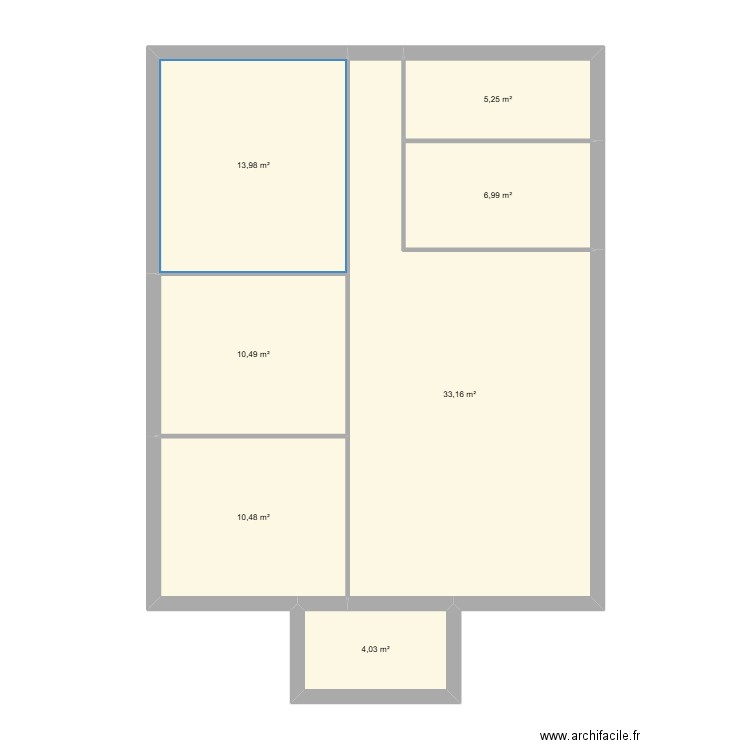 MAISON ALY. Plan de 7 pièces et 84 m2