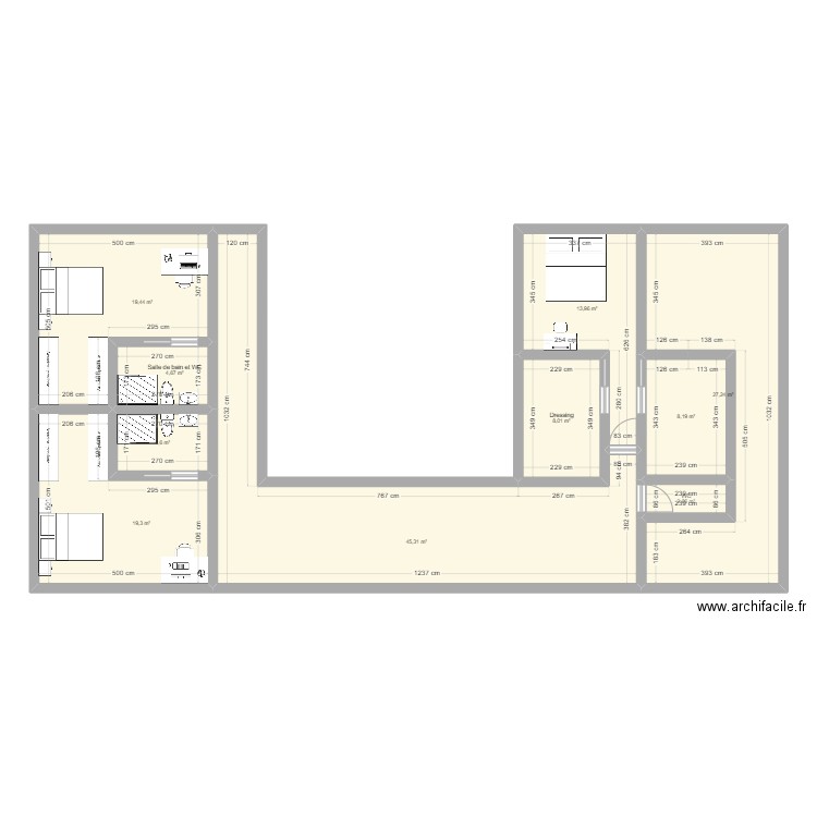 MAISON PP 2. Plan de 10 pièces et 153 m2